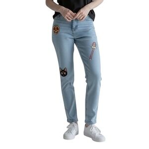 Sailor Moon Embroidered Light Wash Jeans